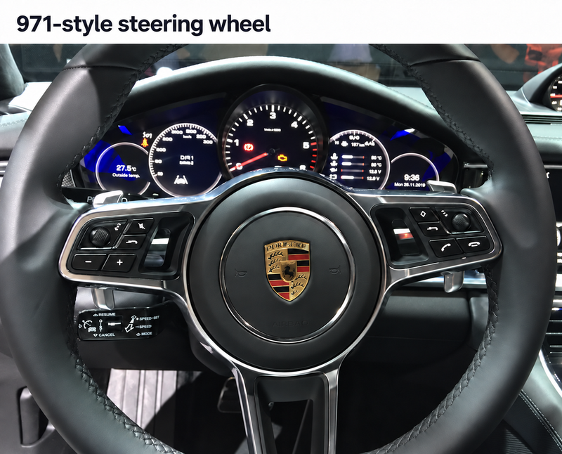 971-style multifunction steering wheel without a drive-mode selector, for an STMV1-971 retrofit